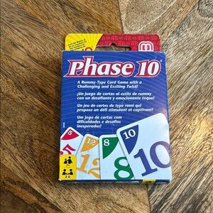 Mattel Phase 10 Card Game - Blue and Red
